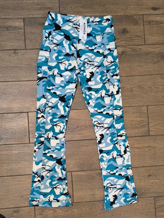 Kong Pants - Kong Blue Teal & White Camo Leggings